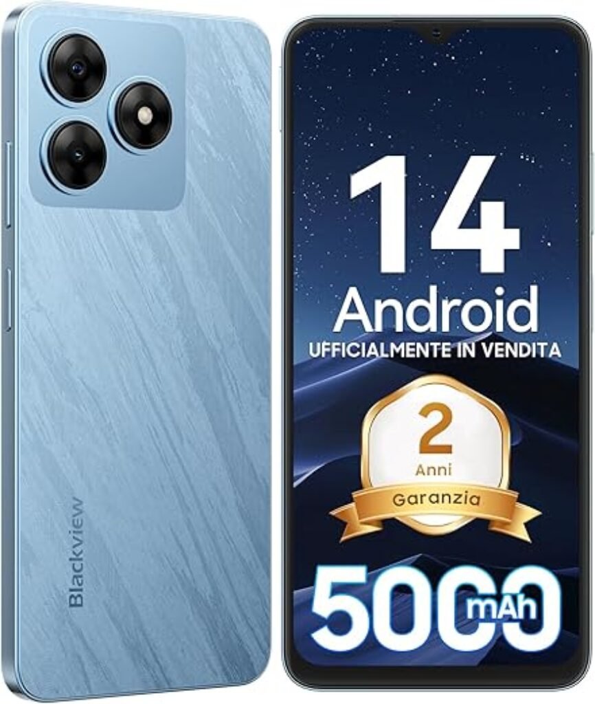 Blackview Smartphone 2025 Android 14 64 GB Blue