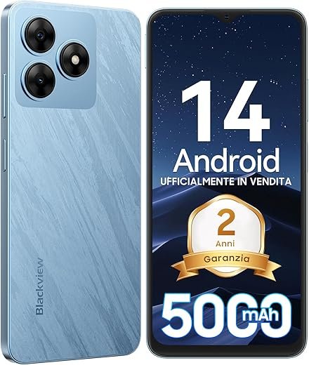 Blackview Smartphone 2025 Android 14 64 GB Blue